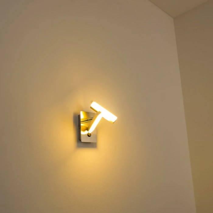 Hofstein Sakami Wandleuchte LED Nickel-Matt, 2-flammig 9 Hofstein Sakami Wandleuchte LED Nickel-Matt, 2-flammig – Bild 9