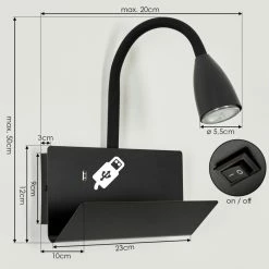 Hofstein Sarnen Wandleuchte Schwarz, 1-flammig -Wandleuchten Verkaufsgeschäft sarnen wandleuchte h3549087 3