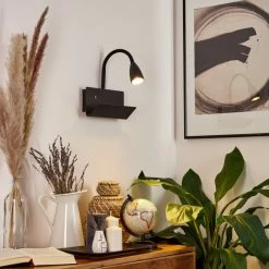 Hofstein Sarnen Wandleuchte Schwarz, 1-flammig -Wandleuchten Verkaufsgeschäft sarnen wandleuchte h3549087 9