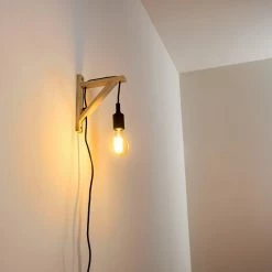 Hofstein Sasagawa Wandleuchte Schwarz, Holz hell, 1-flammig -Wandleuchten Verkaufsgeschäft sasagawa wandleuchte h3359419 9