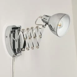 Hofstein Saxon Wandleuchte Chrom, 1-flammig -Wandleuchten Verkaufsgeschäft saxon wandleuchte h3279885 do1 11