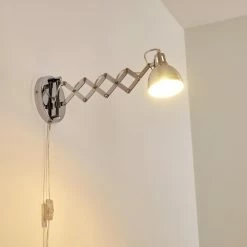 Hofstein Saxon Wandleuchte Chrom, 1-flammig -Wandleuchten Verkaufsgeschäft saxon wandleuchte h3279885 do1 15