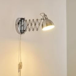 Hofstein Saxon Wandleuchte Chrom, 1-flammig -Wandleuchten Verkaufsgeschäft saxon wandleuchte h3279885 do1 19