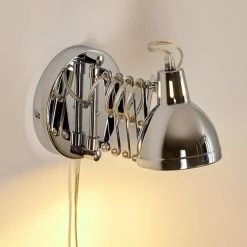 Hofstein Saxon Wandleuchte Chrom, 1-flammig -Wandleuchten Verkaufsgeschäft saxon wandleuchte h3279885 do1 3