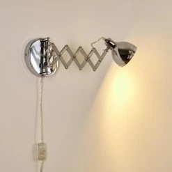 Hofstein Saxon Wandleuchte Chrom, 1-flammig -Wandleuchten Verkaufsgeschäft saxon wandleuchte h3279885 do1 7