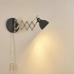 Hofstein Saxon Wandleuchte Grau, 1-flammig -Wandleuchten Verkaufsgeschäft saxon wandleuchte h3279922 do1 16