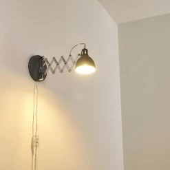 Hofstein Saxon Wandleuchte Grau, 1-flammig -Wandleuchten Verkaufsgeschäft saxon wandleuchte h3279922 do1 2