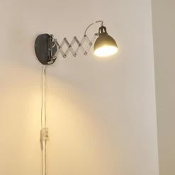 Hofstein Saxon Wandleuchte Grau, 1-flammig -Wandleuchten Verkaufsgeschäft saxon wandleuchte h3279922 do1 22