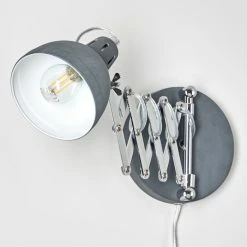 Hofstein Saxon Wandleuchte Grau, 1-flammig -Wandleuchten Verkaufsgeschäft saxon wandleuchte h3279922 do1 5