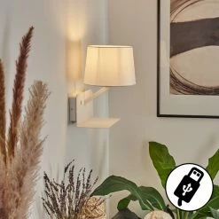 Hofstein Schonenwerd Wandleuchte Wei&szlig;, 1-flammig