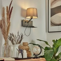 Hofstein Schonenwerd Wandleuchte Grau, 1-flammig -Wandleuchten Verkaufsgeschäft schonenwerd wandleuchte h3557068 10