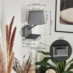 Hofstein Schonenwerd Wandleuchte Grau, 1-flammig -Wandleuchten Verkaufsgeschäft schonenwerd wandleuchte h3557068 3