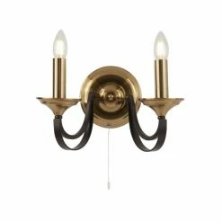 Searchlight BELFRY Wandleuchte Braun, Bronze, 2-flammig