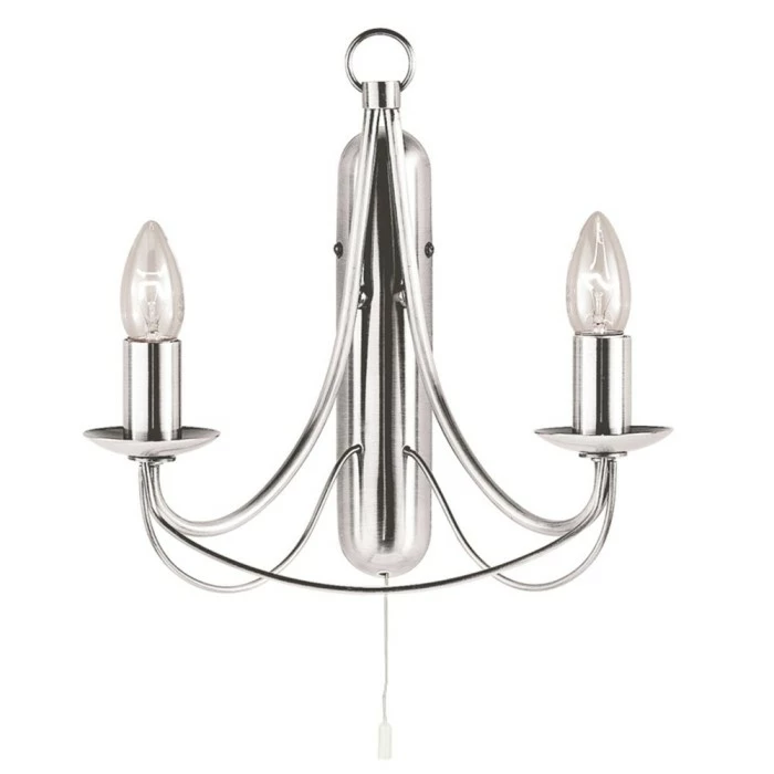 Searchlight MAYPOLE Wandleuchte Silber, 2-flammig 1 Searchlight MAYPOLE Wandleuchte Silber, 2-flammig