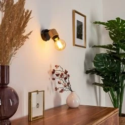 Hofstein Sezze Wandleuchte Schwarz, 1-flammig