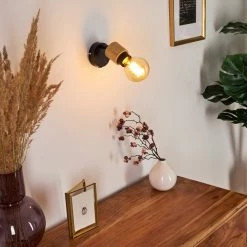 Hofstein Sezze Wandleuchte Schwarz, 1-flammig -Wandleuchten Verkaufsgeschäft sezze wandleuchte h3403174 6