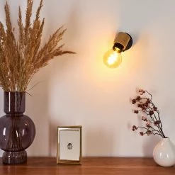 Hofstein Sezze Wandleuchte Schwarz, 1-flammig -Wandleuchten Verkaufsgeschäft sezze wandleuchte h3403174 9