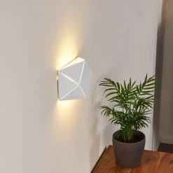 Hofstein Shouver Wandleuchte LED Wei&szlig;, 1-flammig -Wandleuchten Verkaufsgeschäft shouver wandleuchte h3375204 3