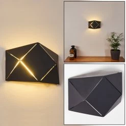 Hofstein Shouver Wandleuchte LED Schwarz, 1-flammig