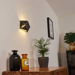 Hofstein Shouver Wandleuchte LED Schwarz, 1-flammig -Wandleuchten Verkaufsgeschäft shouver wandleuchte h3375228 9