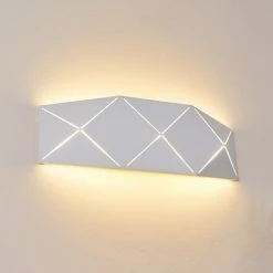 Hofstein Shouver Wandleuchte LED Wei&szlig;, 1-flammig -Wandleuchten Verkaufsgeschäft shouver wandleuchte h3375242 7