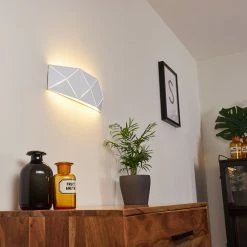 Hofstein Shouver Wandleuchte LED Wei&szlig;, 1-flammig -Wandleuchten Verkaufsgeschäft shouver wandleuchte h3375242 9