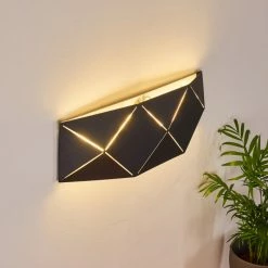 Hofstein Shouver Wandleuchte LED Schwarz, 1-flammig -Wandleuchten Verkaufsgeschäft shouver wandleuchte h3375266 14