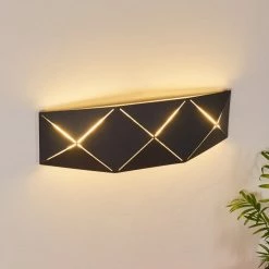Hofstein Shouver Wandleuchte LED Schwarz, 1-flammig -Wandleuchten Verkaufsgeschäft shouver wandleuchte h3375266 17
