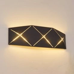 Hofstein Shouver Wandleuchte LED Schwarz, 1-flammig -Wandleuchten Verkaufsgeschäft shouver wandleuchte h3375266 7