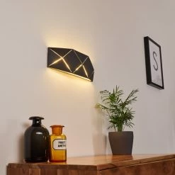 Hofstein Shouver Wandleuchte LED Schwarz, 1-flammig -Wandleuchten Verkaufsgeschäft shouver wandleuchte h3375266 9