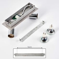 Hofstein Sibarco Wandleuchte LED Chrom, 2-flammig -Wandleuchten Verkaufsgeschäft sibarco wandleuchte h3548196 3