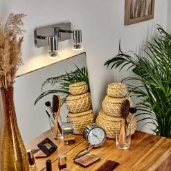 Hofstein Sibarco Wandleuchte LED Chrom, 2-flammig -Wandleuchten Verkaufsgeschäft sibarco wandleuchte h3548196 7