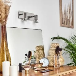 Hofstein Sibarco Wandleuchte LED Chrom, 2-flammig -Wandleuchten Verkaufsgeschäft sibarco wandleuchte h3548196 8