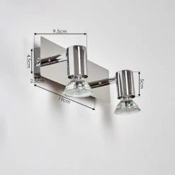 Hofstein Sibarco Wandleuchte LED Chrom, 2-flammig -Wandleuchten Verkaufsgeschäft sibarco wandleuchte h3548196 9