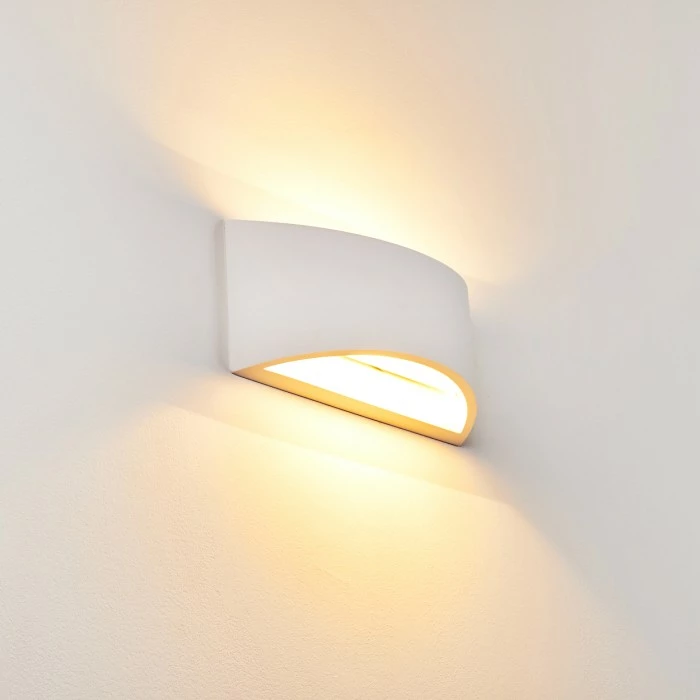 Hofstein Skorped Wandleuchte Weiß, 1-flammig 4 Hofstein Skorped Wandleuchte Weiß, 1-flammig – Bild 4