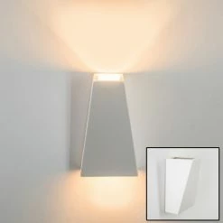 Hofstein Spello Wandleuchte Weiß, 1-flammig