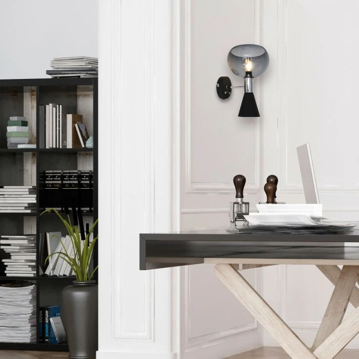 Steinhauer Anne Fastlåst Wandleuchte Schwarz, 2-flammig 1 Steinhauer Anne Fastlåst Wandleuchte Schwarz, 2-flammig