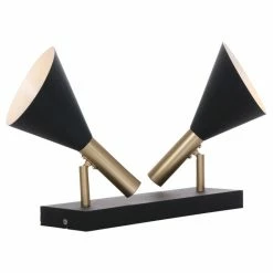 Steinhauer Anne's choice Wandleuchte LED Messing, Schwarz, 2-flammig