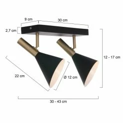 Steinhauer Anne's choice Wandleuchte LED Messing, Schwarz, 2-flammig -Wandleuchten Verkaufsgeschäft steinhauer anne s choice wandleuchte 2492zw 8