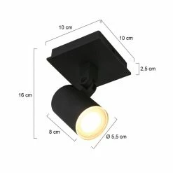 Steinhauer Points noirs Deckenleuchte LED Schwarz, 1-flammig -Wandleuchten Verkaufsgeschäft steinhauer points noirs deckenleuchte 3059zw 5