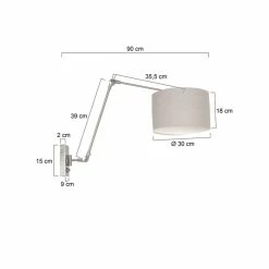 Steinhauer Prestige Chic Wandleuchte Stahl gebürstet, 1-flammig -Wandleuchten Verkaufsgeschäft steinhauer prestige chic wandleuchte 8107st 5