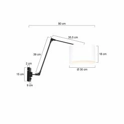Steinhauer Prestige Chic Wandleuchte Schwarz, 1-flammig -Wandleuchten Verkaufsgeschäft steinhauer prestige chic wandleuchte 8118zw 5