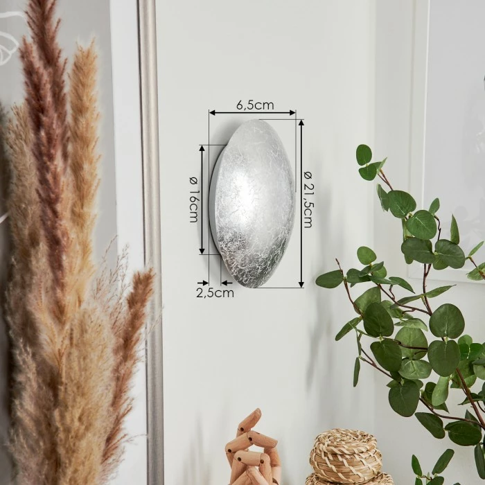 Hofstein Storkyro Wandleuchte LED Silber, 1-flammig 4 Hofstein Storkyro Wandleuchte LED Silber, 1-flammig – Bild 4