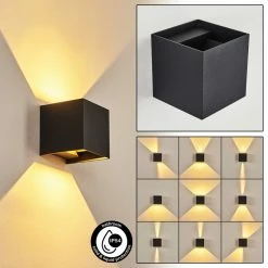 Hofstein Strandaa Wandleuchte LED Schwarz, 2-flammig