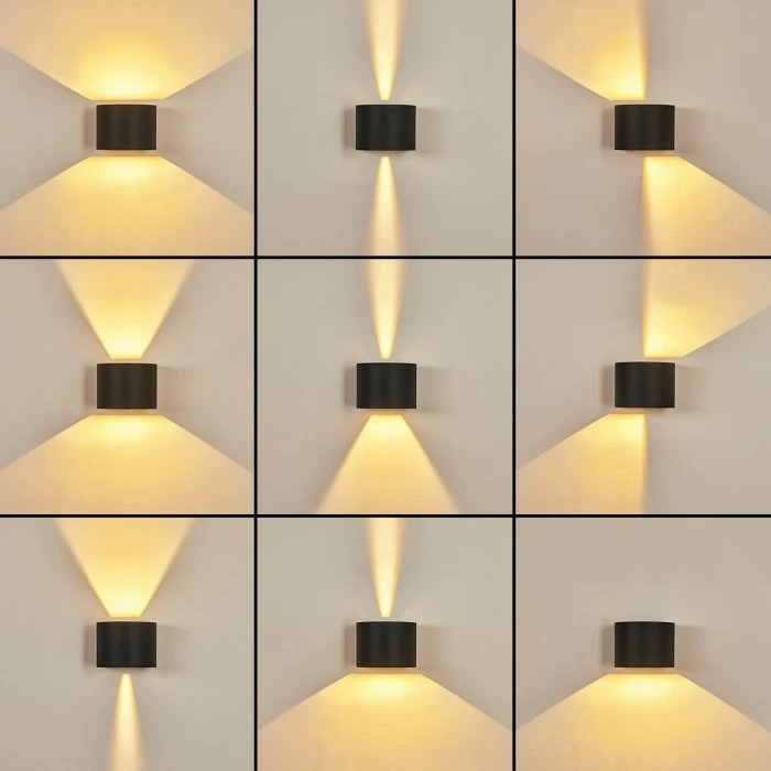 Hofstein Strandaa Wandleuchte LED Schwarz, 2-flammig 2 Hofstein Strandaa Wandleuchte LED Schwarz, 2-flammig – Bild 2