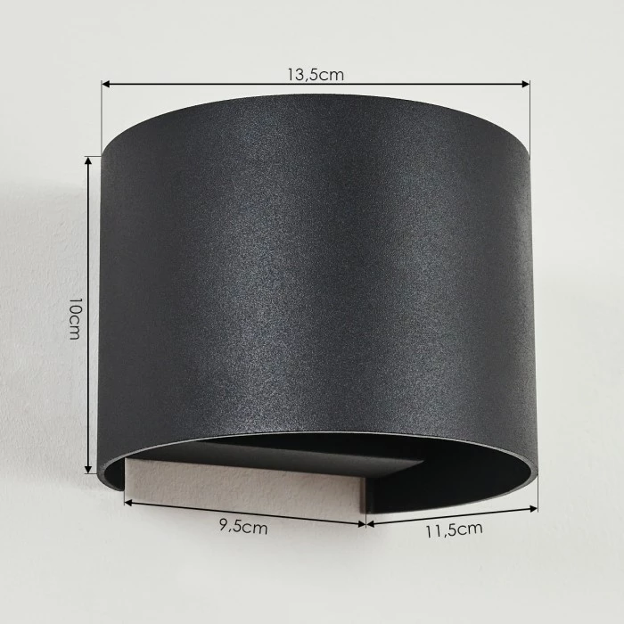 Hofstein Strandaa Wandleuchte LED Schwarz, 2-flammig 4 Hofstein Strandaa Wandleuchte LED Schwarz, 2-flammig – Bild 4