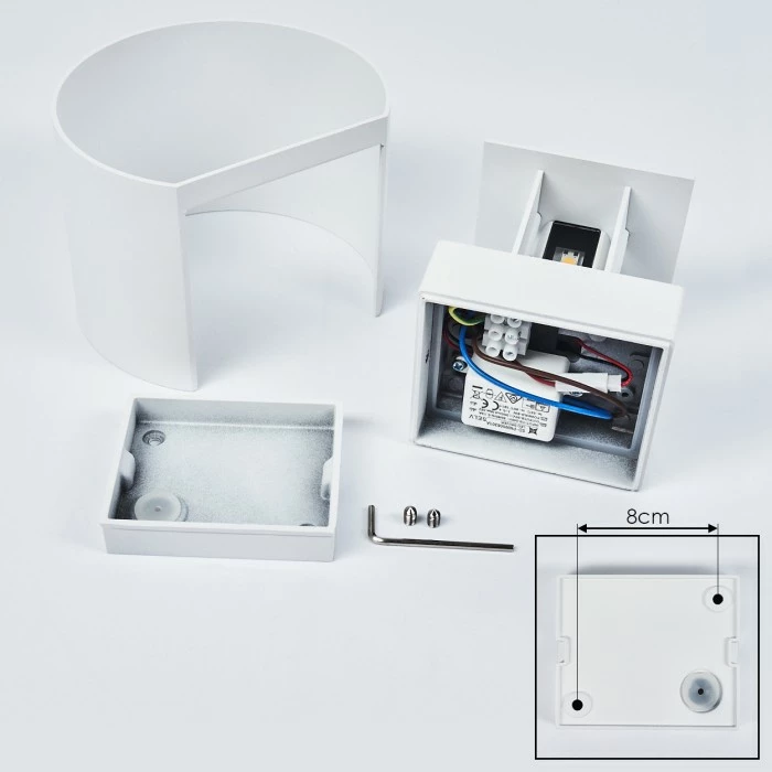 Hofstein Strandaa Wandleuchte LED Weiß, 2-flammig 5 Hofstein Strandaa Wandleuchte LED Weiß, 2-flammig – Bild 5