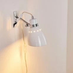 Hofstein Stranderott Klemmleuchte Weiß, 1-flammig -Wandleuchten Verkaufsgeschäft stranderott klemmleuchte h3288900 do1 3