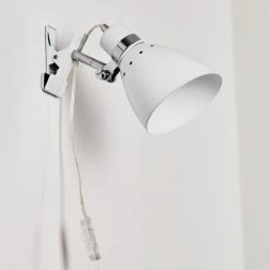 Hofstein Stranderott Klemmleuchte Weiß, 1-flammig -Wandleuchten Verkaufsgeschäft stranderott klemmleuchte h3288900 do1 4