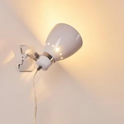 Hofstein Stranderott Klemmleuchte Weiß, 1-flammig -Wandleuchten Verkaufsgeschäft stranderott klemmleuchte h3288900 do1 6